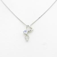 K14WG ハート ラブラドライトネックレス