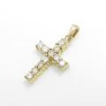 K18YG クロス ダイヤモンドペンダント