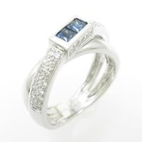 K18WG サファイヤリング