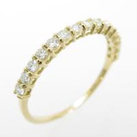 【リメイク】K18YG ハーフエタニティ ダイヤモンドリング