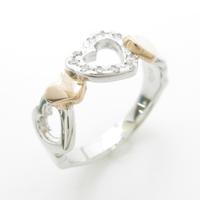 K18WG／K18PG ハート ダイヤモンドリング