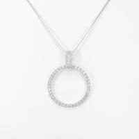 K18WG ダイヤモンドネックレス5％引き