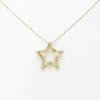 K18YG スター ダイヤモンドネックレス