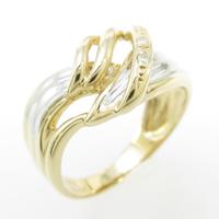 K18YG／PT ダイヤモンドリング