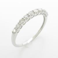 K14WG ハーフエタニティ ダイヤモンドリング