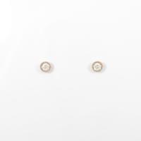 K18PG ソリティア ダイヤモンドピアス