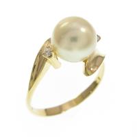 K18YG アコヤパールリング
