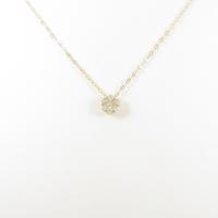 K18YG フラワー ダイヤモンドネックレス