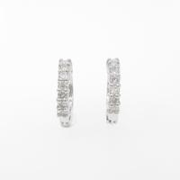 K14WG ダイヤモンドイヤリング