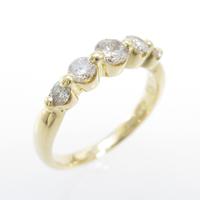 K18YG ダイヤモンドピンキーリング