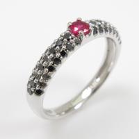 K18WG ルビーリング