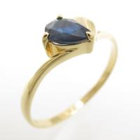 K18YG ハート サファイヤリング