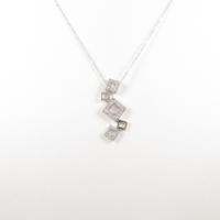 K18WG ダイヤモンドネックレス