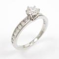 ティファニー ソリティア チャネルセッティング リング 0．34ct