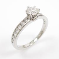 ティファニー ソリティア チャネルセッティング リング 0．34ct