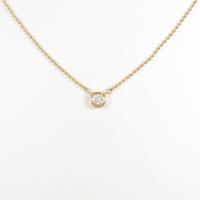 K18YG ソリティア ダイヤモンドネックレス