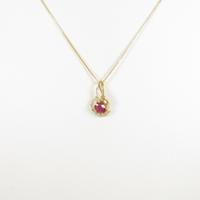 K18YG ルビーネックレス