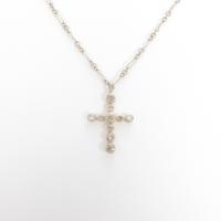 カシケイ クロス ダイヤモンドネックレス