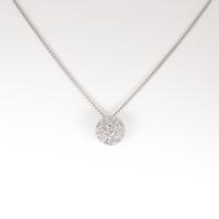 K18WG／PT ダイヤモンドネックレス