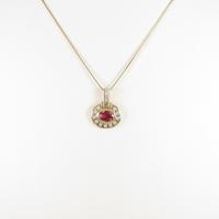 K18YG ルビーネックレス