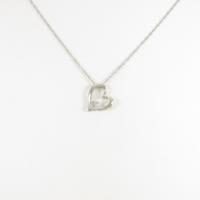 PT ハート ダイヤモンドネックレス