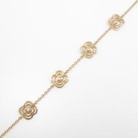 750PG フラワー ダイヤモンドブレスレット