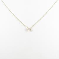 K18YG ソリティア ダイヤモンドネックレス