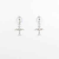 PT クロス ダイヤモンドピアス