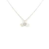 K18WG ソリティア ダイヤモンドネックレス