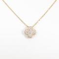 K18YG フラワー ダイヤモンドネックレス