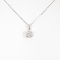 K18WG ダイヤモンドネックレス