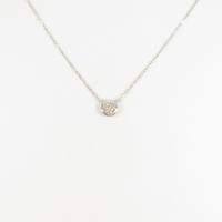 K18WG ソリティア ダイヤモンドネックレス