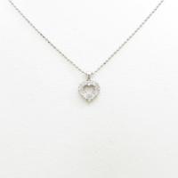 PT ハート ダイヤモンドネックレス