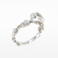 K18WG ダイヤモンド ピンキーリング