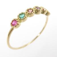 K18YG カラーストーンリング