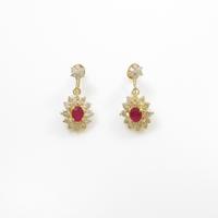 K18YG ルビーイヤリング