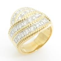 K18YG／PT ダイヤモンドリング