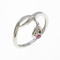 K18WG ルビーリング