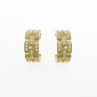 カルティエ マイヨンパンテール フルダイヤ ピアス