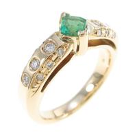 K18YG エメラルドリング