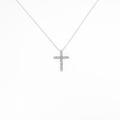 K18WG クロス ダイヤモンドネックレス