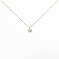 K18YG ダイヤモンドネックレス 0．296ct・H・SI1・GOOD