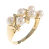 K18YG アコヤパールリング