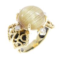 K18YG ルチルクオーツリング