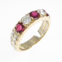 K18YG／PT ルビーリング