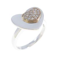 K18WG／K18PG ハート ダイヤモンドリング