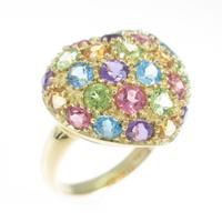 ポンテヴェキオ ハート カラーストーンリング