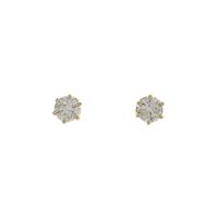 【リメイク】K18YG ソリティア ダイヤモンドピアス5％引き