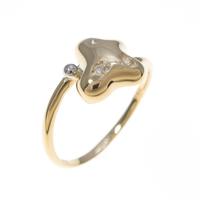 K18YG／PT ダイヤモンドリング