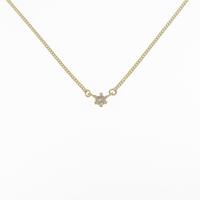 K18YG ソリティア ダイヤモンドネックレス